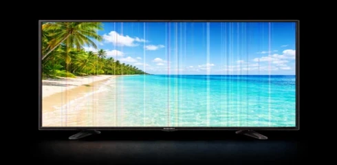 Televizyon Ekranında Çizgi Var